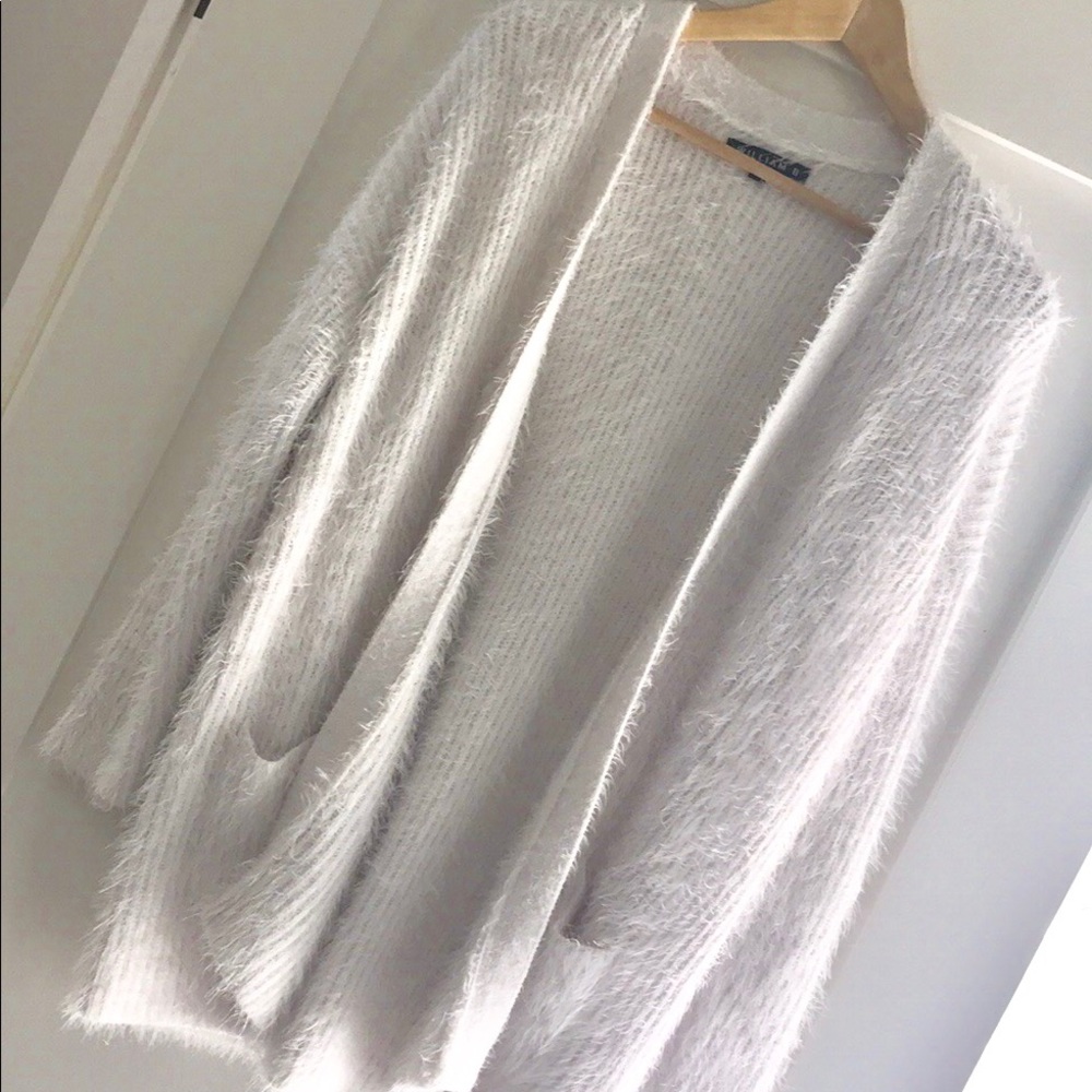 Fuzzy Open Sweater